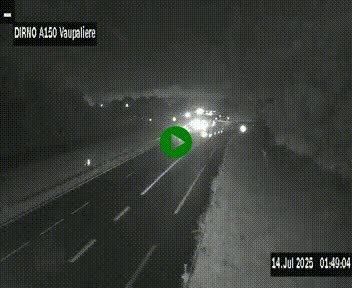 <h2>Webcam autoroute A150 à hauteur de La Vaupalière en périphérie de Rouen. Vue orientée vers Rouen</h2>
