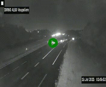 <h2>Webcam autoroute A150 à hauteur de La Vaupalière en périphérie de Rouen. Vue orientée vers Rouen</h2>