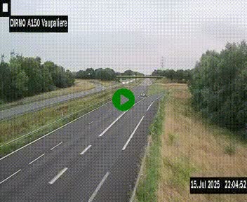 <h2>Webcam autoroute A150 à hauteur de La Vaupalière en périphérie de Rouen. Vue orientée vers Rouen</h2>