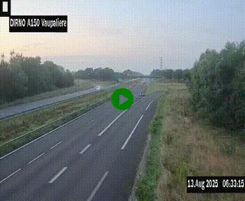 <h2>Webcam autoroute A150 à hauteur de La Vaupalière en périphérie de Rouen. Vue orientée vers Rouen</h2>