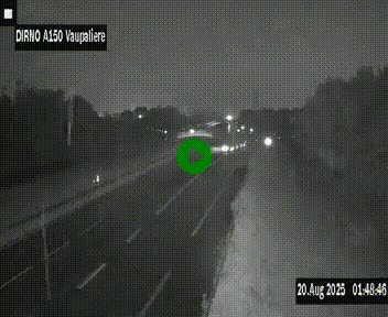 <h2>Webcam autoroute A150 à hauteur de La Vaupalière en périphérie de Rouen. Vue orientée vers Rouen</h2>