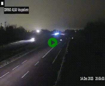 <h2>Webcam autoroute A150 à hauteur de La Vaupalière en périphérie de Rouen. Vue orientée vers Rouen</h2>