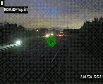 <h2>Webcam autoroute A150 à hauteur de La Vaupalière en périphérie de Rouen. Vue orientée vers Rouen</h2>