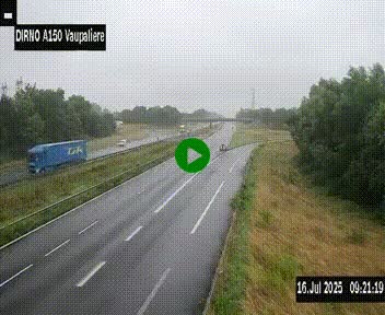 <h2>Webcam autoroute A150 à hauteur de La Vaupalière en périphérie de Rouen. Vue orientée vers Rouen</h2>