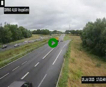 <h2>Webcam autoroute A150 à hauteur de La Vaupalière en périphérie de Rouen. Vue orientée vers Rouen</h2>