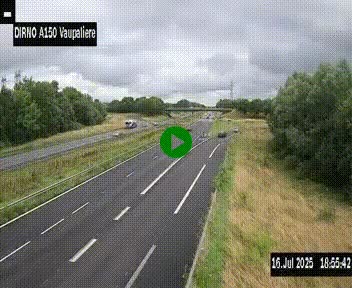 <h2>Webcam autoroute A150 à hauteur de La Vaupalière en périphérie de Rouen. Vue orientée vers Rouen</h2>