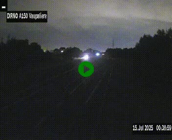 <h2>Webcam autoroute A150 à hauteur de La Vaupalière en périphérie de Rouen. Vue orientée vers Rouen</h2>