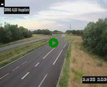<h2>Webcam autoroute A150 à hauteur de La Vaupalière en périphérie de Rouen. Vue orientée vers Rouen</h2>