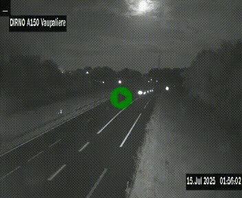 <h2>Webcam autoroute A150 à hauteur de La Vaupalière en périphérie de Rouen. Vue orientée vers Rouen</h2>