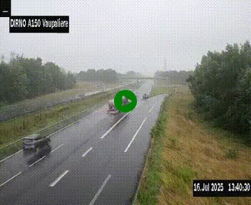 <h2>Webcam autoroute A150 à hauteur de La Vaupalière en périphérie de Rouen. Vue orientée vers Rouen</h2>