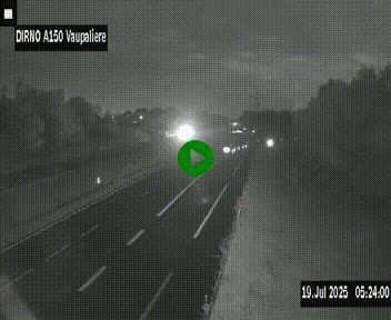 <h2>Webcam autoroute A150 à hauteur de La Vaupalière en périphérie de Rouen. Vue orientée vers Rouen</h2>