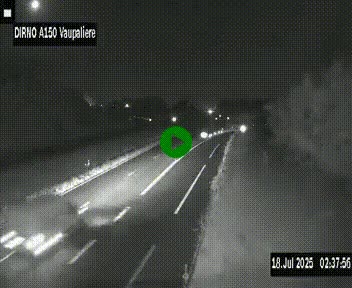 <h2>Webcam autoroute A150 à hauteur de La Vaupalière en périphérie de Rouen. Vue orientée vers Rouen</h2>
