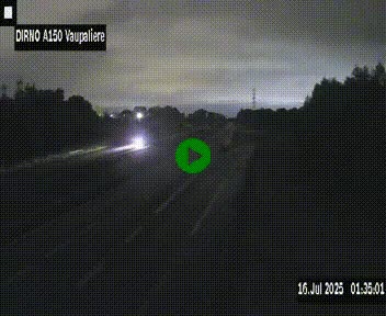 <h2>Webcam autoroute A150 à hauteur de La Vaupalière en périphérie de Rouen. Vue orientée vers Rouen</h2>