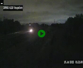 <h2>Webcam autoroute A150 à hauteur de La Vaupalière en périphérie de Rouen. Vue orientée vers Rouen</h2>
