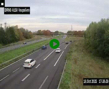 <h2>Webcam autoroute A150 à hauteur de La Vaupalière en périphérie de Rouen. Vue orientée vers Rouen</h2>