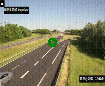 <h2>Webcam autoroute A150 à hauteur de La Vaupalière en périphérie de Rouen. Vue orientée vers Rouen</h2>