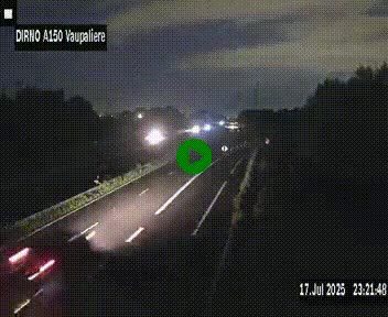 <h2>Webcam autoroute A150 à hauteur de La Vaupalière en périphérie de Rouen. Vue orientée vers Rouen</h2>