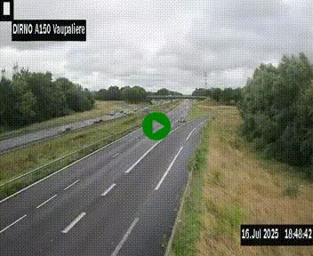 <h2>Webcam autoroute A150 à hauteur de La Vaupalière en périphérie de Rouen. Vue orientée vers Rouen</h2>