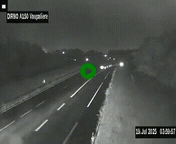 <h2>Webcam autoroute A150 à hauteur de La Vaupalière en périphérie de Rouen. Vue orientée vers Rouen</h2>