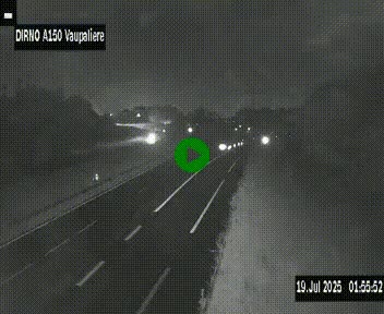 <h2>Webcam autoroute A150 à hauteur de La Vaupalière en périphérie de Rouen. Vue orientée vers Rouen</h2>
