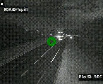 <h2>Webcam autoroute A150 à hauteur de La Vaupalière en périphérie de Rouen. Vue orientée vers Rouen</h2>