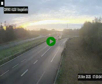 <h2>Webcam autoroute A150 à hauteur de La Vaupalière en périphérie de Rouen. Vue orientée vers Rouen</h2>