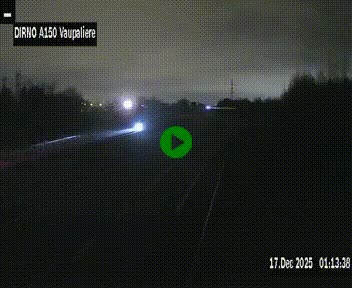 <h2>Webcam autoroute A150 à hauteur de La Vaupalière en périphérie de Rouen. Vue orientée vers Rouen</h2>
