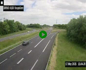 <h2>Webcam autoroute A150 à hauteur de La Vaupalière en périphérie de Rouen. Vue orientée vers Rouen</h2>