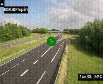 <h2>Webcam autoroute A150 à hauteur de La Vaupalière en périphérie de Rouen. Vue orientée vers Rouen</h2>