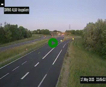 <h2>Webcam autoroute A150 à hauteur de La Vaupalière en périphérie de Rouen. Vue orientée vers Rouen</h2>