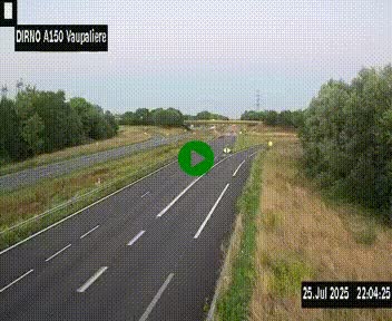<h2>Webcam autoroute A150 à hauteur de La Vaupalière en périphérie de Rouen. Vue orientée vers Rouen</h2>