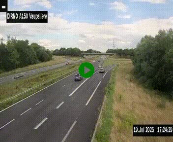 <h2>Webcam autoroute A150 à hauteur de La Vaupalière en périphérie de Rouen. Vue orientée vers Rouen</h2>