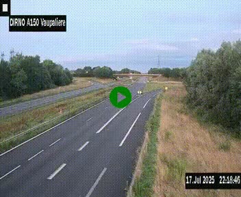<h2>Webcam autoroute A150 à hauteur de La Vaupalière en périphérie de Rouen. Vue orientée vers Rouen</h2>