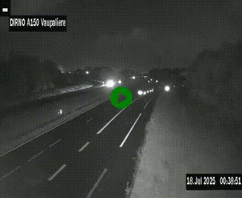 <h2>Webcam autoroute A150 à hauteur de La Vaupalière en périphérie de Rouen. Vue orientée vers Rouen</h2>