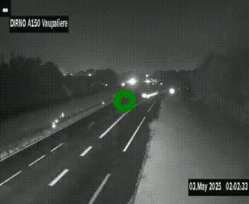 Webcam autoroute A150 à hauteur de La Vaupalière en périphérie de Rouen. Vue orientée vers Rouen