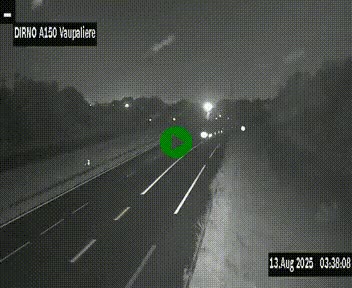 Webcam autoroute A150 à hauteur de La Vaupalière en périphérie de Rouen. Vue orientée vers Rouen