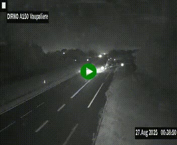 Webcam autoroute A150 à hauteur de La Vaupalière en périphérie de Rouen. Vue orientée vers Rouen