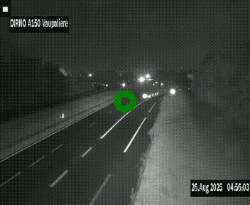 Webcam autoroute A150 à hauteur de La Vaupalière en périphérie de Rouen. Vue orientée vers Rouen