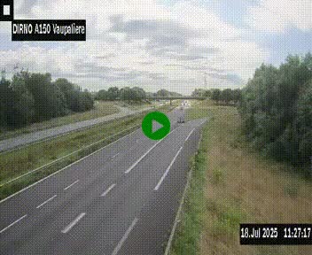 <h2>Webcam autoroute A150 à hauteur de La Vaupalière en périphérie de Rouen. Vue orientée vers Rouen</h2>