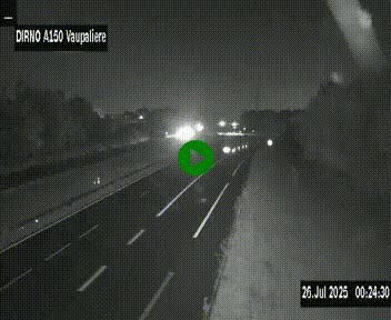 <h2>Webcam autoroute A150 à hauteur de La Vaupalière en périphérie de Rouen. Vue orientée vers Rouen</h2>