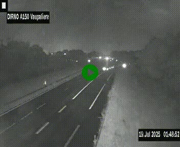 <h2>Webcam autoroute A150 à hauteur de La Vaupalière en périphérie de Rouen. Vue orientée vers Rouen</h2>