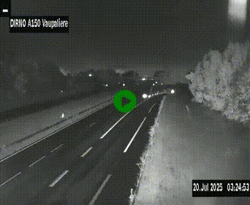 <h2>Webcam autoroute A150 à hauteur de La Vaupalière en périphérie de Rouen. Vue orientée vers Rouen</h2>
