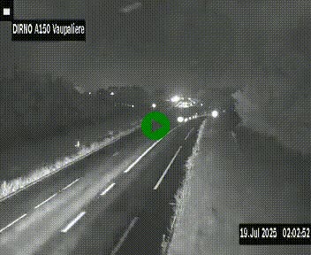 <h2>Webcam autoroute A150 à hauteur de La Vaupalière en périphérie de Rouen. Vue orientée vers Rouen</h2>