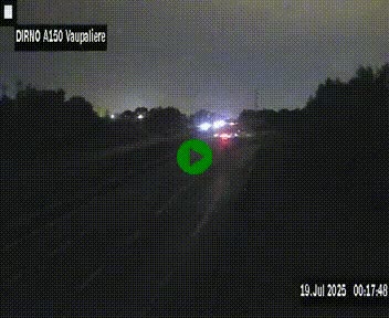 <h2>Webcam autoroute A150 à hauteur de La Vaupalière en périphérie de Rouen. Vue orientée vers Rouen</h2>