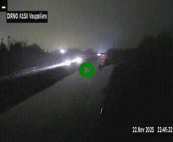<h2>Webcam autoroute A150 à hauteur de La Vaupalière en périphérie de Rouen. Vue orientée vers Rouen</h2>