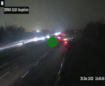 <h2>Webcam autoroute A150 à hauteur de La Vaupalière en périphérie de Rouen. Vue orientée vers Rouen</h2>