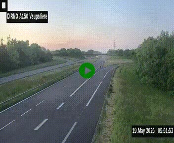<h2>Webcam autoroute A150 à hauteur de La Vaupalière en périphérie de Rouen. Vue orientée vers Rouen</h2>