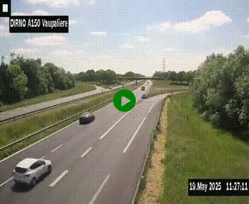 <h2>Webcam autoroute A150 à hauteur de La Vaupalière en périphérie de Rouen. Vue orientée vers Rouen</h2>