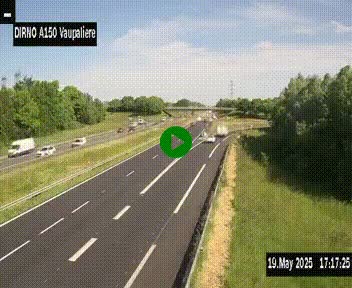 <h2>Webcam autoroute A150 à hauteur de La Vaupalière en périphérie de Rouen. Vue orientée vers Rouen</h2>