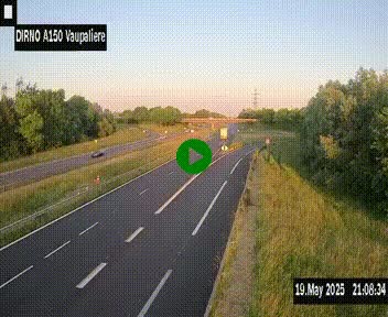<h2>Webcam autoroute A150 à hauteur de La Vaupalière en périphérie de Rouen. Vue orientée vers Rouen</h2>